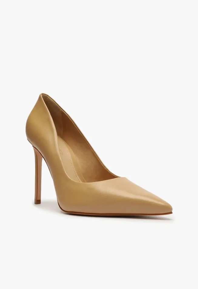 Schutz Shoes Women Lou Nappa Leather Pump Light Beige
