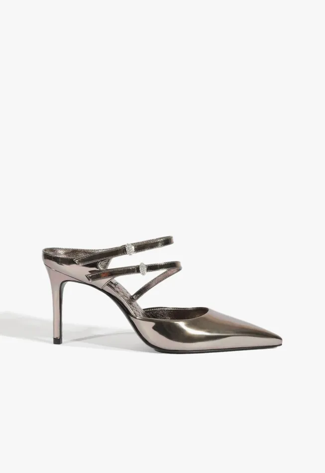 Schutz Shoes Women Tonya Mule Pump Silver