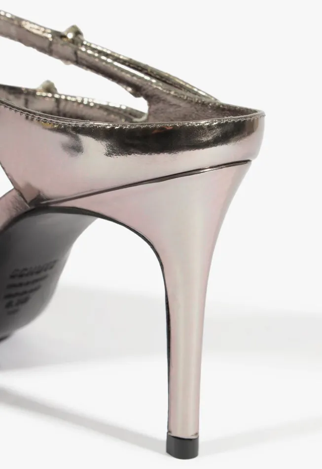 Schutz Shoes Women Tonya Mule Pump Silver