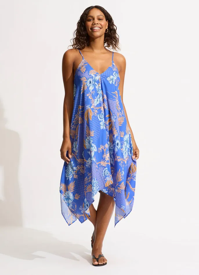Seafolly Eden Scarf Dress 8211 Azure Women Beach Dresses