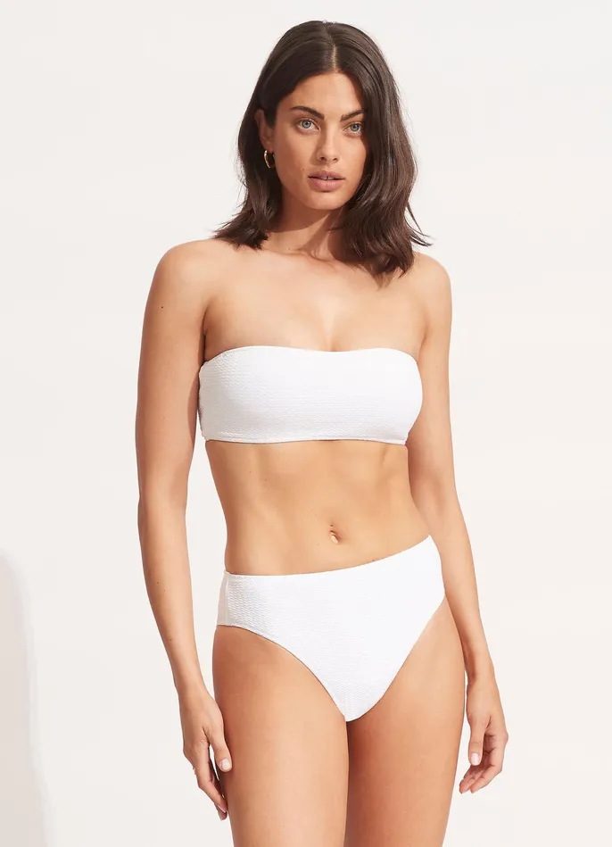 Seafolly Sea Dive High Rise Pant 8211 White Women High Waisted