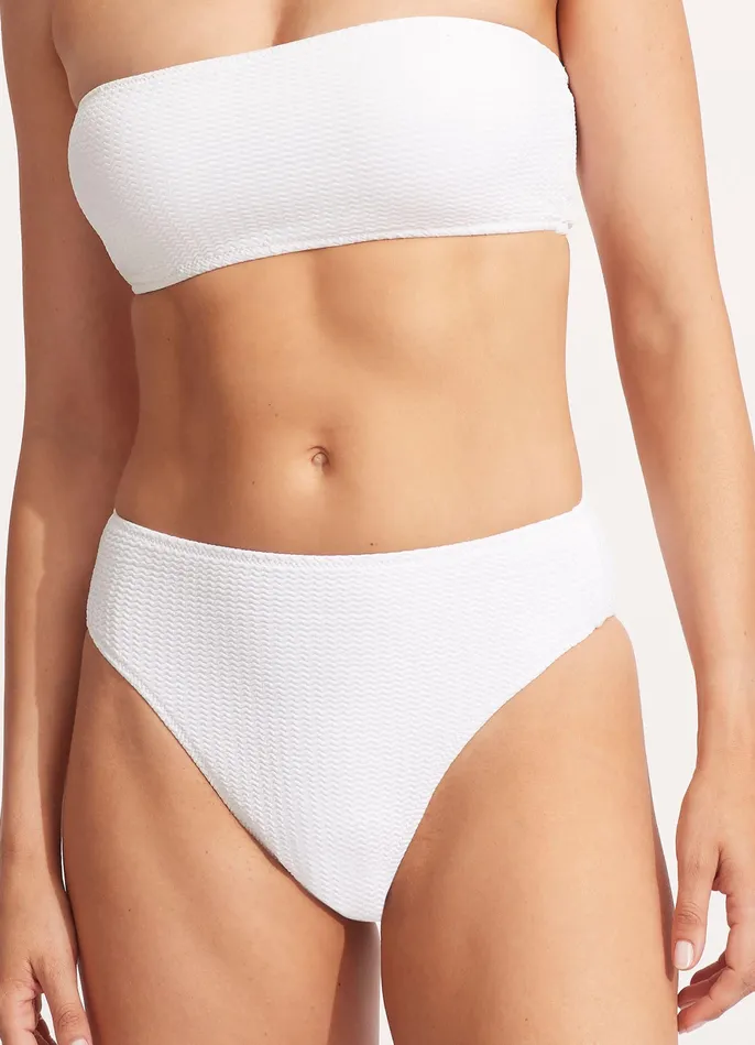 Seafolly Sea Dive High Rise Pant 8211 White Women High Waisted