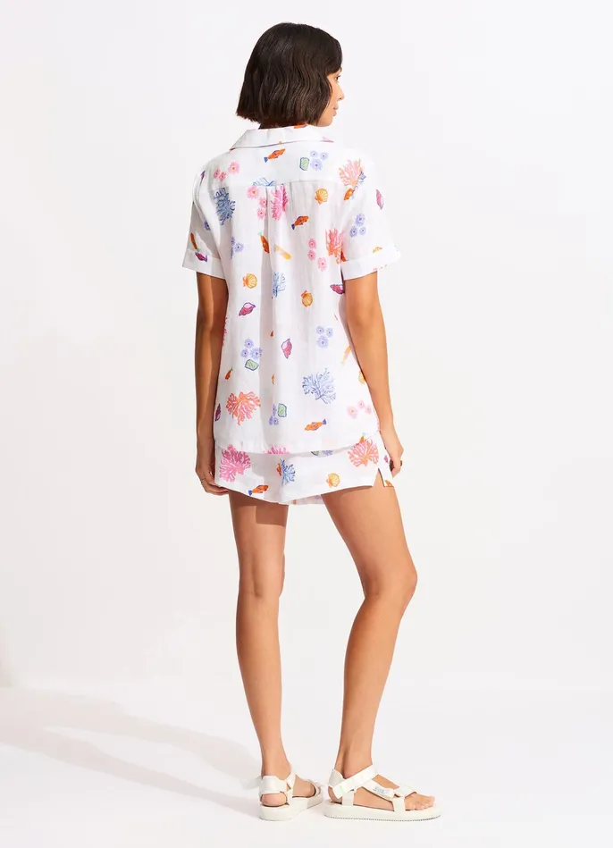 Seafolly Under The Sea Beach Shirt 8211 White Women Tops