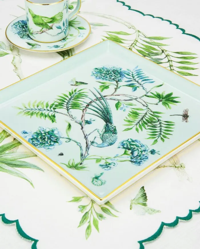 Secret Garden Square Tray Green Women Aquazzura Table Decor Secret Garden Square Tray Green Women Aquazzura Table Decor