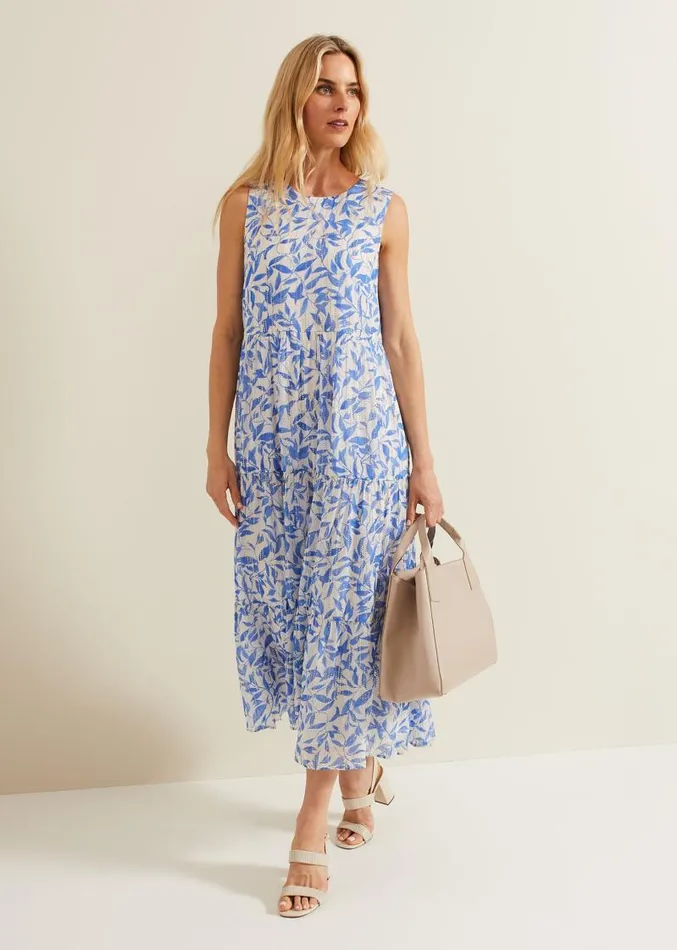 Sharron Sleeveless Midi Dress Navy Women Phase Eight Dresses