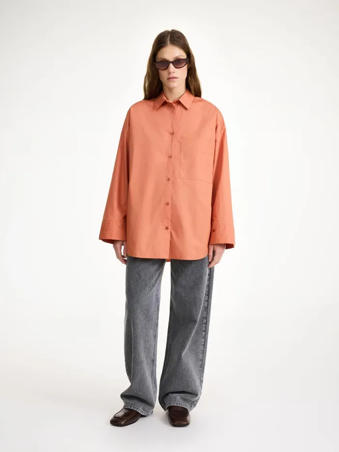 Shirts Women By Malene Birger Derris Organic Cotton Shirt Dark Cherry Plum