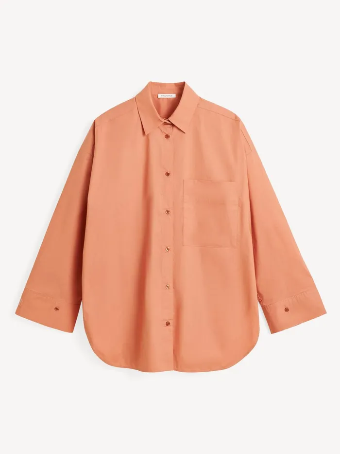 Shirts Women By Malene Birger Derris Organic Cotton Shirt Dark Cherry Plum