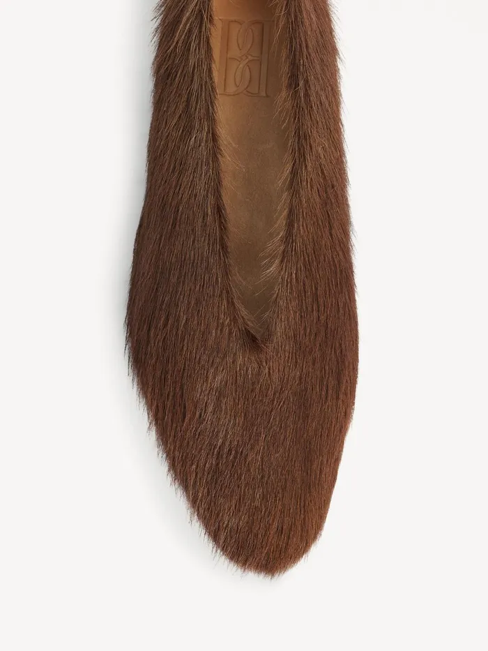 Shoes Women By Malene Birger Merina Leather Flats Warm Brown