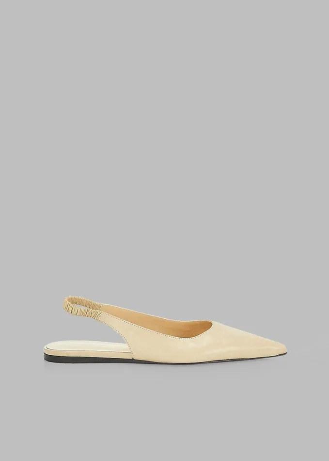 Shoes Women The Frankie Shop Proenza Schouler Spike Slingback Flats 8211 Parchment