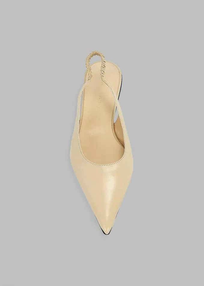 Shoes Women The Frankie Shop Proenza Schouler Spike Slingback Flats 8211 Parchment