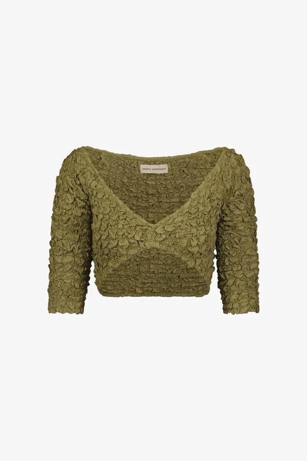 Shop Extended Sizes Mara Hoffman Extended Aja Top Green