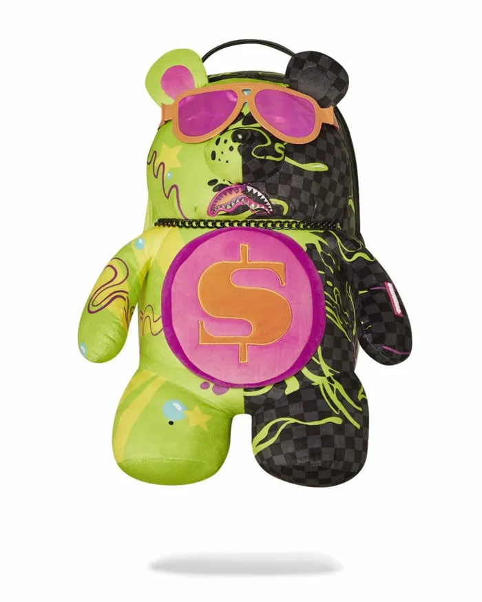 SLIME DIME MONEYBEAR TEDDYBEAR ON BACKPACK Bags SPRAYGROUND