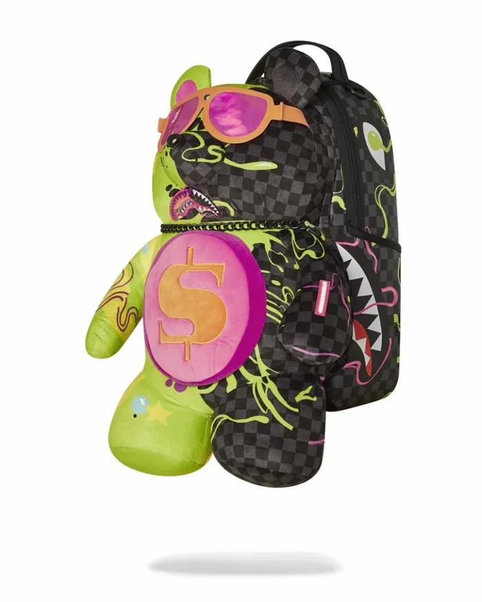SLIME DIME MONEYBEAR TEDDYBEAR ON BACKPACK Bags SPRAYGROUND