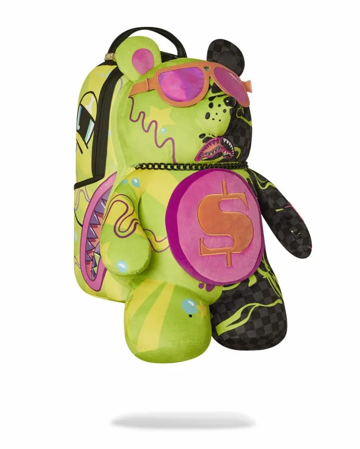 SLIME DIME MONEYBEAR TEDDYBEAR ON BACKPACK Bags SPRAYGROUND