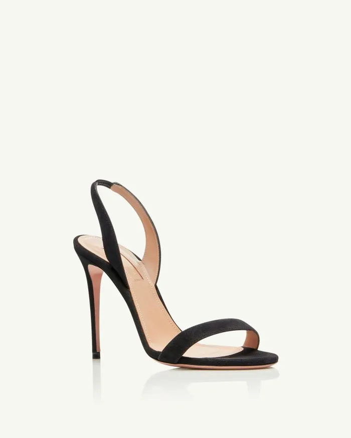 So Nude Sandal 105 Black Women Aquazzura Sandals