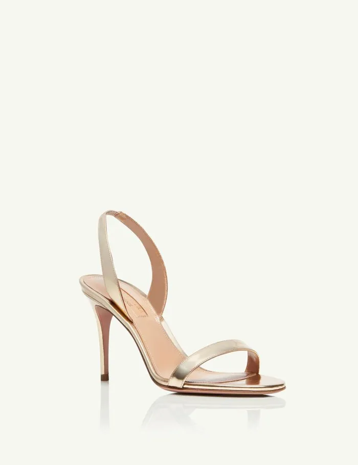 So Nude Sandal 85 Gold Women Aquazzura Essentials