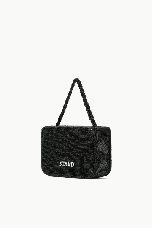 STAUD Beaded Women STAUD CARMEN BEADED BOX BAG BLACK STAUD Beaded Women STAUD CARMEN BEADED BOX BAG BLACK