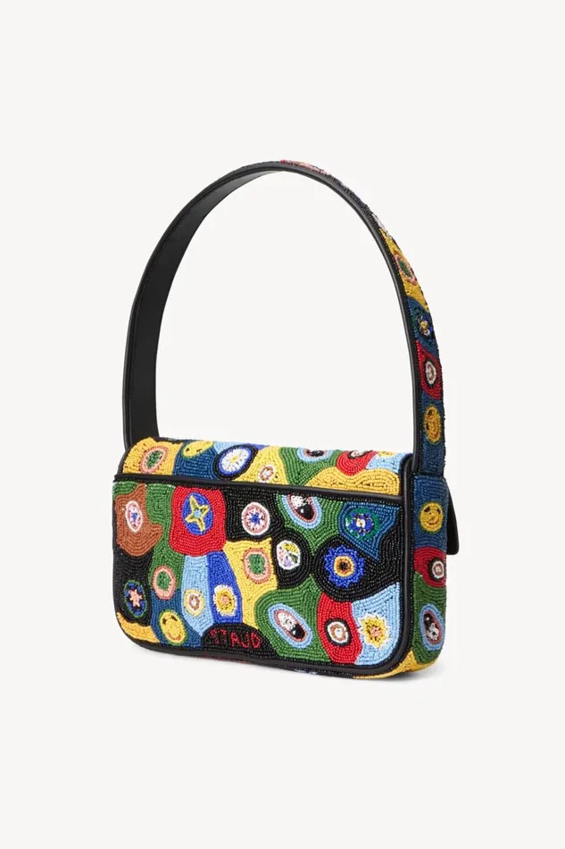 STAUD Beaded Women STAUD TOMMY BEADED BAG BLACK MILLEFIORI STAUD Beaded Women STAUD TOMMY BEADED BAG BLACK MILLEFIORI