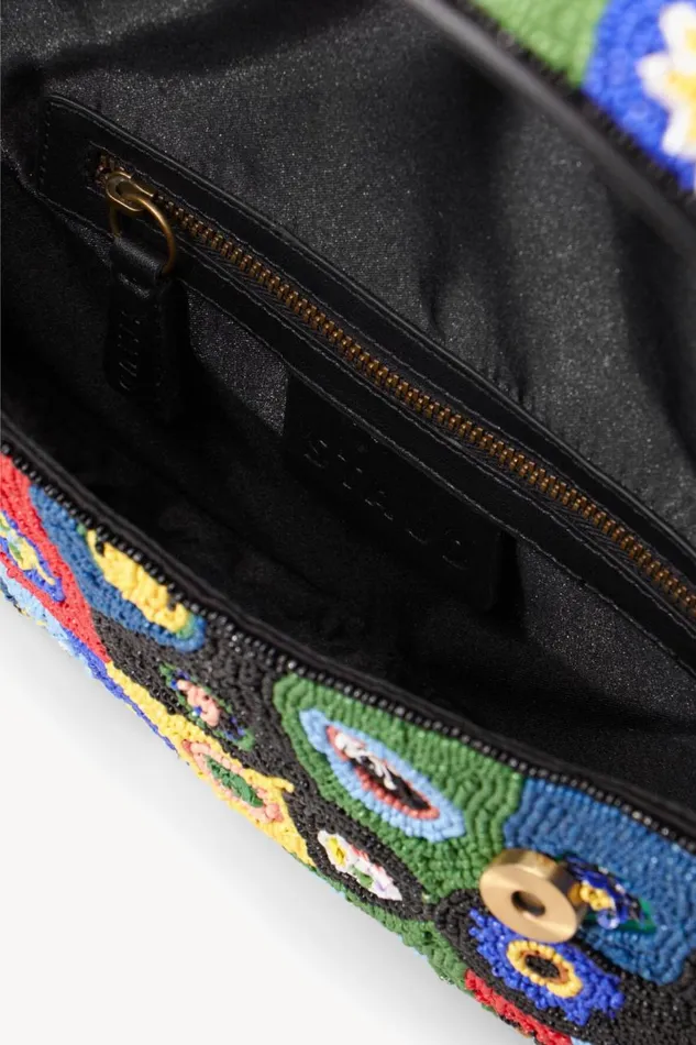 STAUD Beaded Women STAUD TOMMY BEADED BAG BLACK MILLEFIORI STAUD Beaded Women STAUD TOMMY BEADED BAG BLACK MILLEFIORI