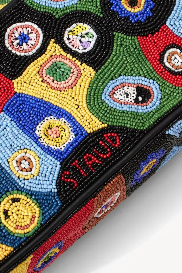 STAUD Beaded Women STAUD TOMMY BEADED BAG BLACK MILLEFIORI STAUD Beaded Women STAUD TOMMY BEADED BAG BLACK MILLEFIORI
