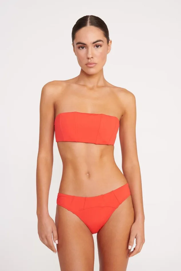 STAUD Bikinis Women STAUD MALA BIKINI TOP RED ROSE
