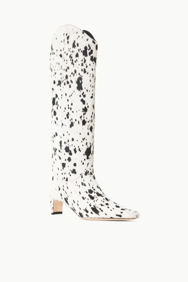 STAUD Boots Women STAUD WESTERN WALLY BOOT BLACK and WHITE HAIRCALF STAUD Boots Women STAUD WESTERN WALLY BOOT BLACK and WHITE HAIRCALF