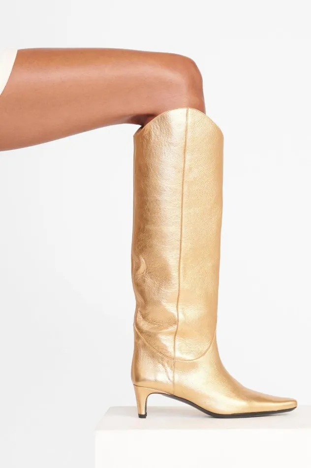 STAUD Boots Women STAUD WESTERN WALLY BOOT GOLD STAUD Boots Women STAUD WESTERN WALLY BOOT GOLD