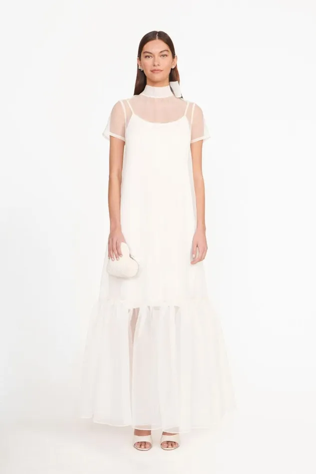STAUD Bridal Women CALLUNA DRESS WHITE