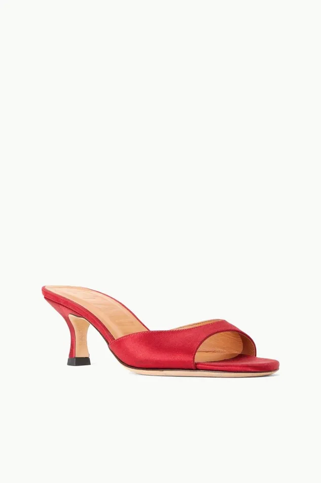 STAUD Bridal Women STAUD BRIGITTE MULE RUBY SATIN STAUD Bridal Women STAUD BRIGITTE MULE RUBY SATIN