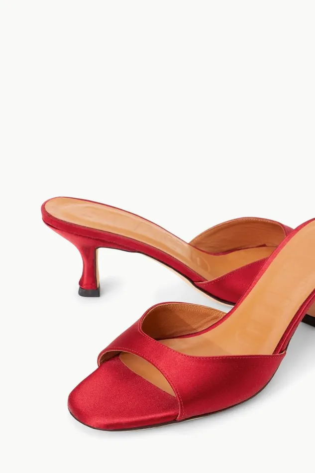 STAUD Bridal Women STAUD BRIGITTE MULE RUBY SATIN STAUD Bridal Women STAUD BRIGITTE MULE RUBY SATIN