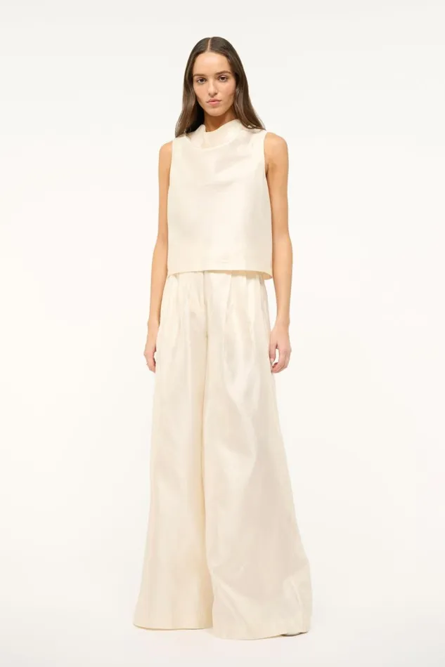STAUD Bridal Women STAUD ROCHELLE TOP IVORY STAUD Bridal Women STAUD ROCHELLE TOP IVORY