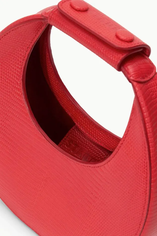 STAUD Crossbody Women STAUD GOODNIGHT MOON BAG RED ROSE STAUD Crossbody Women STAUD GOODNIGHT MOON BAG RED ROSE