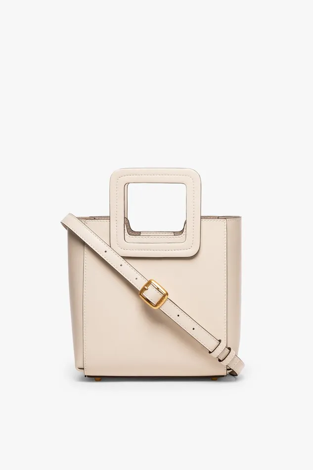 STAUD Crossbody Women STAUD MINI SHIRLEY LEATHER BAG CREAM STAUD Crossbody Women STAUD MINI SHIRLEY LEATHER BAG CREAM