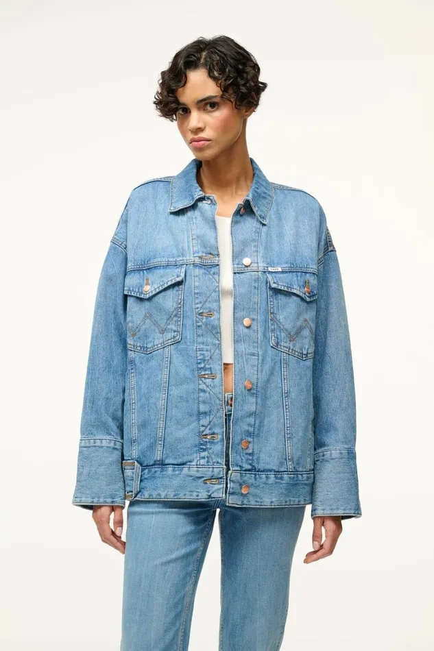 STAUD Denim Women STAUD WRANGLER THE BIGGEST JEAN JACKET