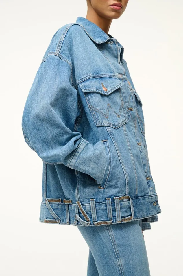 STAUD Denim Women STAUD WRANGLER THE BIGGEST JEAN JACKET STAUD Denim Women STAUD WRANGLER THE BIGGEST JEAN JACKET