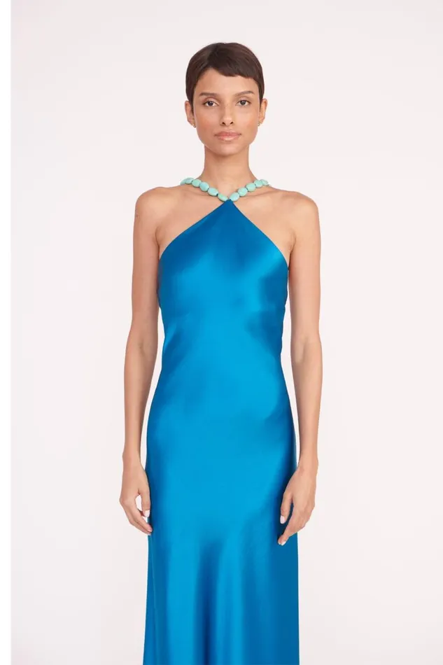 STAUD Dresses Women STAUD CADENCE DRESS ISLAND BLUE STAUD Dresses Women STAUD CADENCE DRESS ISLAND BLUE