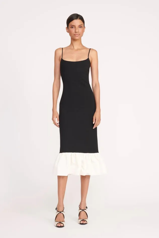 STAUD Dresses Women STAUD FARIDAH DRESS BLACK IVORY