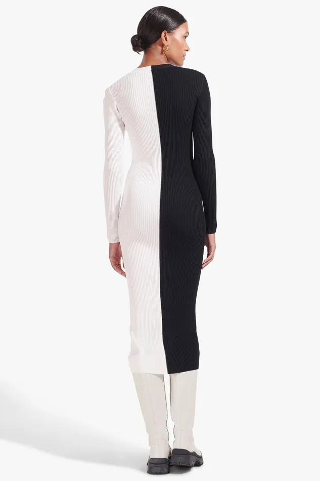 STAUD Dresses Women STAUD SHOKO SWEATER BLACK WHITE STAUD Dresses Women STAUD SHOKO SWEATER BLACK WHITE
