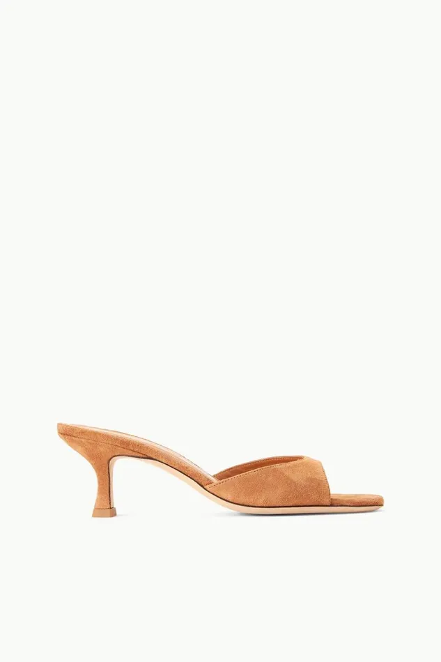 STAUD Heels Women STAUD BRIGITTE MULE TAN SUEDE