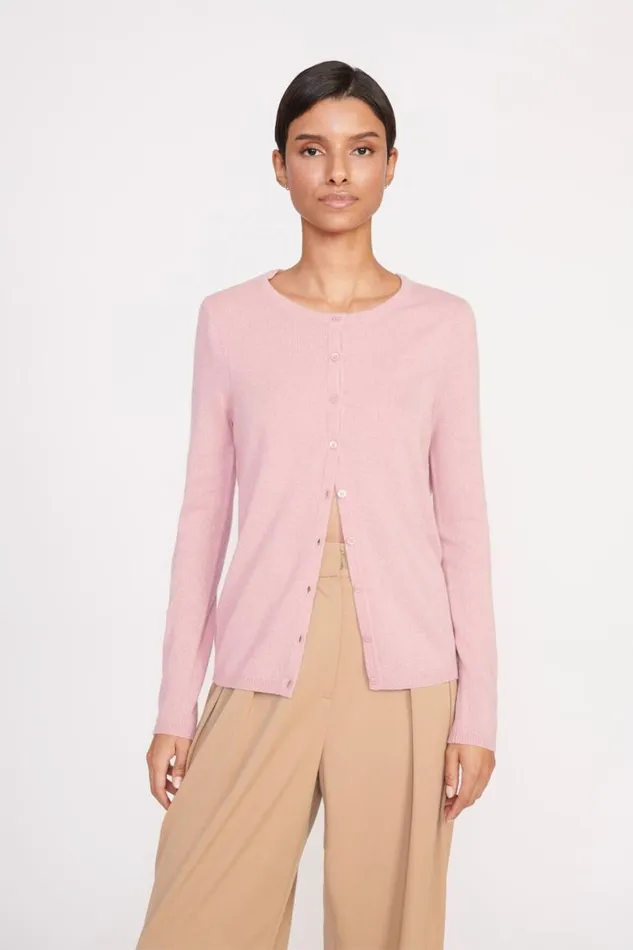 STAUD Knits Women ADAN CARDIGAN CHERRY BLOSSOM