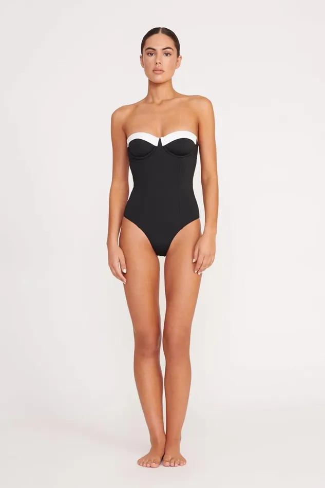 STAUD One Pieces Women STAUD MAEVE ONE PIECE BLACK WHITE STAUD One Pieces Women STAUD MAEVE ONE PIECE BLACK WHITE
