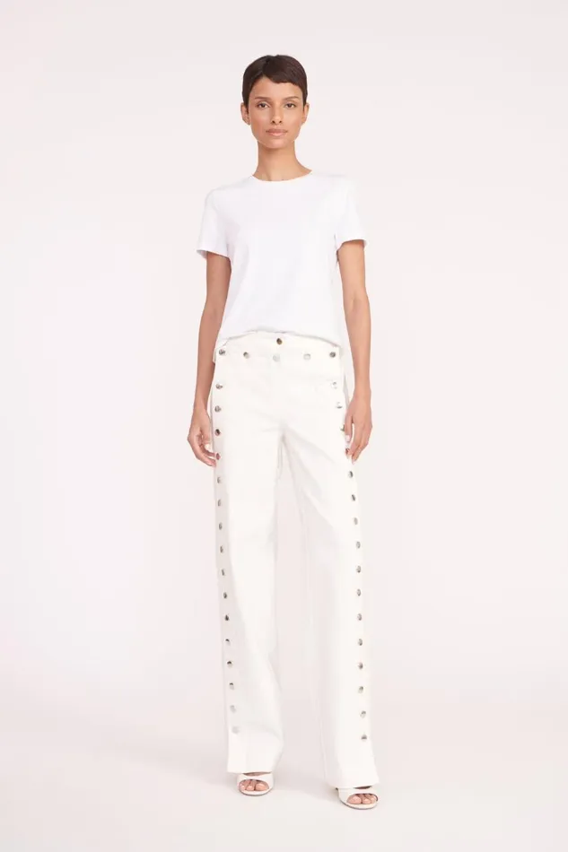 STAUD Pants and Shorts Women STAUD CARTER PANT WHITE