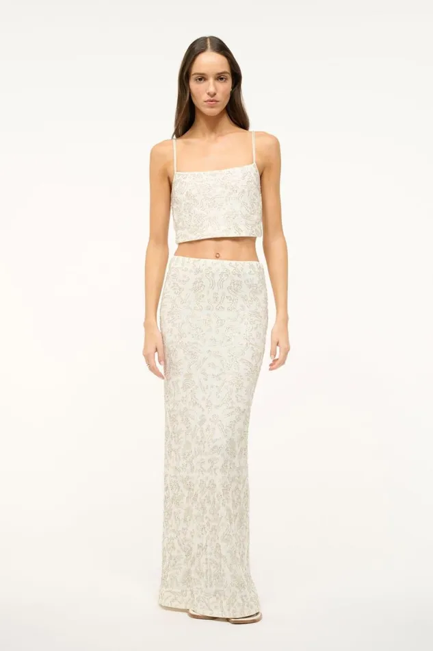 STAUD Skirts Women STAUD BARLETTA SKIRT IVORY