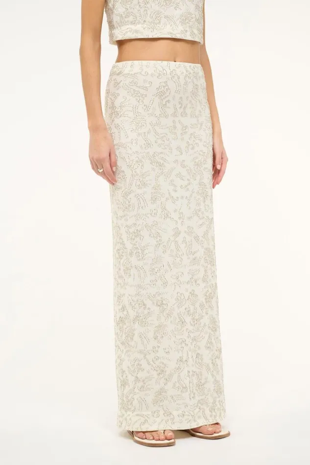 STAUD Skirts Women STAUD BARLETTA SKIRT IVORY STAUD Skirts Women STAUD BARLETTA SKIRT IVORY