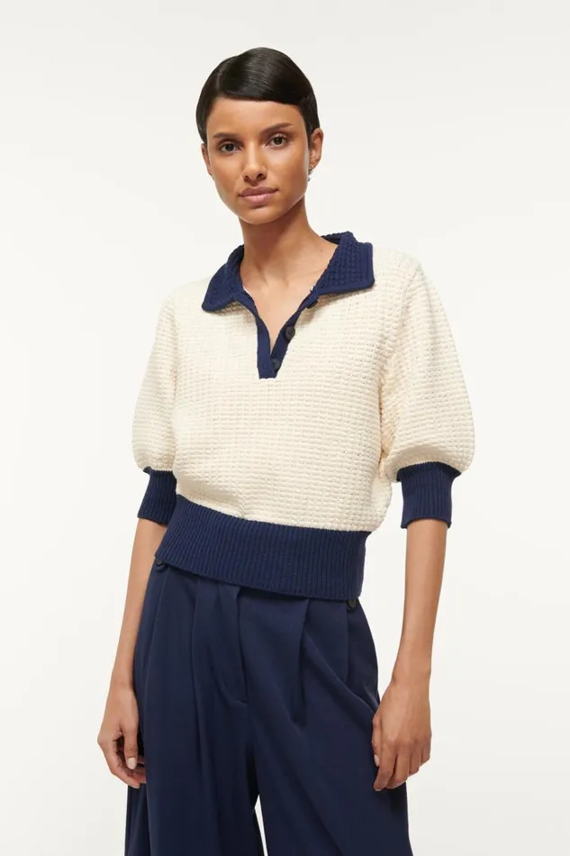 STAUD Sweaters Women STAUD ALTEA SWEATER IVORY NAVY