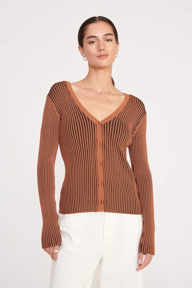 STAUD Sweaters Women STAUD CARGO SWEATER BLACK TAN