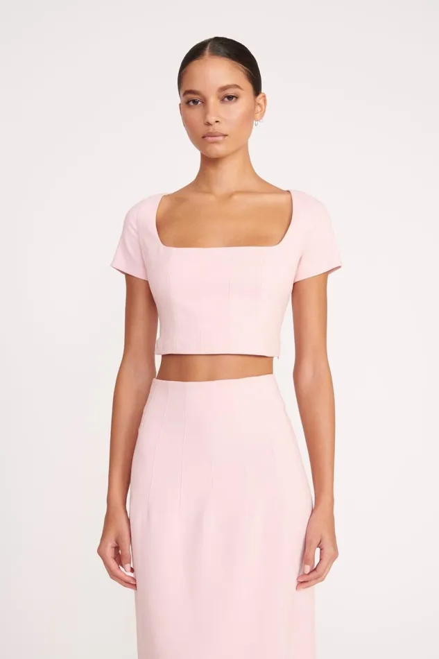 STAUD Tops Women STAUD ANYA TOP CHERRY BLOSSOM
