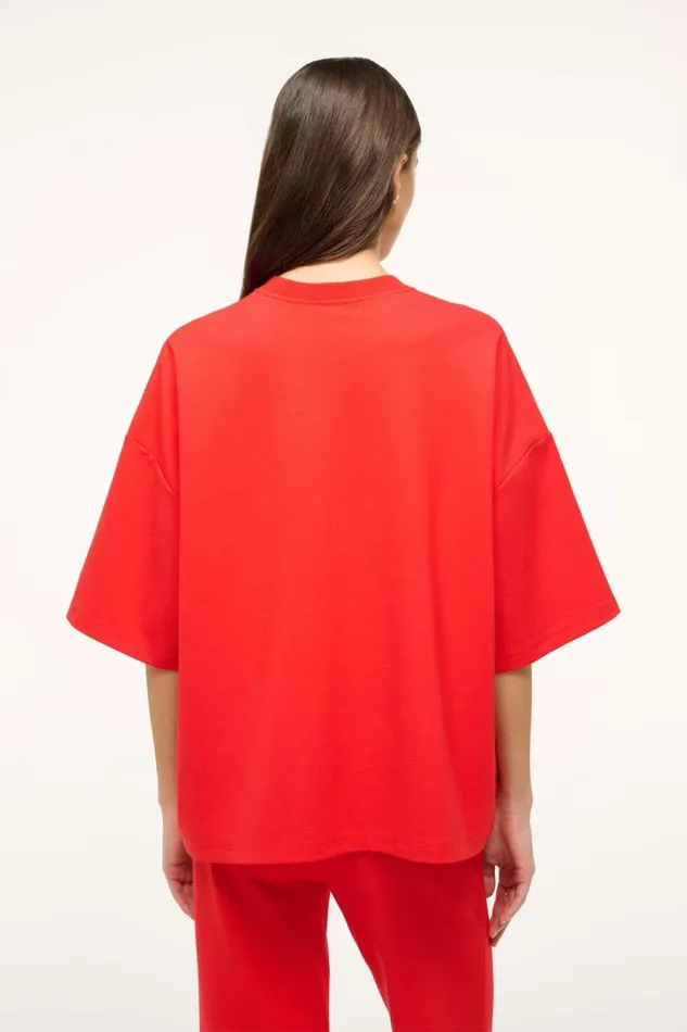 STAUD Tops Women STAUD CAPSULE TOP RED ROSE STAUD Tops Women STAUD CAPSULE TOP RED ROSE
