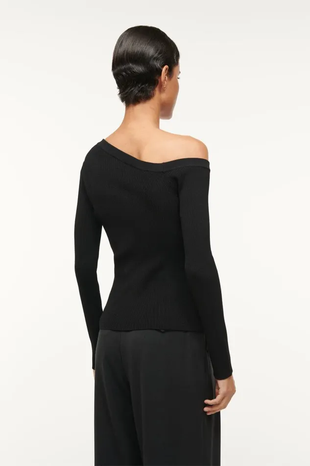 STAUD Tops Women STAUD CRAFTSMAN SWEATER BLACK STAUD Tops Women STAUD CRAFTSMAN SWEATER BLACK
