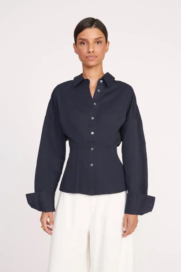 STAUD Tops Women STAUD OPHELIA TOP NAVY